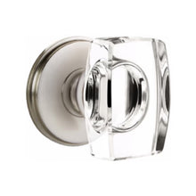 Load image into Gallery viewer, WINDSOR GLASS (WS) PRIVACY (BED/BATH) KNOB WITH 2-3/8&quot; BACKSET AND 1/4&quot; ROUND FACEPLATE AND STRIKEPLATE WITH TRADITIONAL ROSETTE

