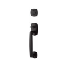 Load image into Gallery viewer, URBAN MODERN SECTIONAL FLAT BLACK (US19) HANDLESET SINGLE-CYLINDER [4715] W/ 2-3/8&quot; BACKSET AND 1/4&quot; ROUND FACEPLATE AND STRIKEPLATE W/ INTERIOR LEVER
