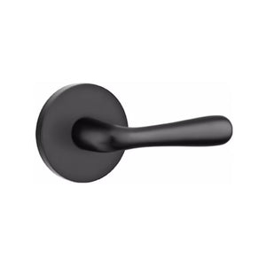 BASEL (BA) PRIVACY (BED/BATH) LEVER WITH 2-3/8" BACKSET AND 1/4" ROUND FACEPLATE AND STRIKEPLATE