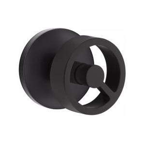 SPOKE (SPK) PRIVACY (BED/BATH) KNOB WITH 2-3/8" BACKSET AND 1/4" ROUND FACEPLATE AND STRIKEPLATE