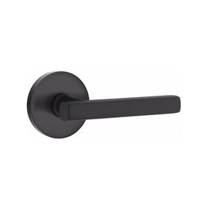 FREESTONE (FRL) PASSAGE (HALL/CLOSET) LEVER WITH 2-3/8" BACKSET AND 1/4" ROUND FACEPLATE AND STRIKEPLATE