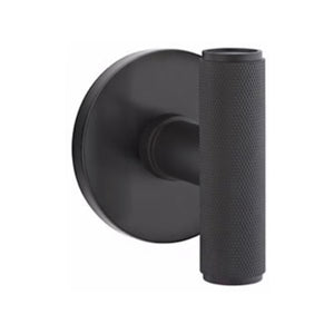 THE ACE KNURLED (ACEKN) PRIVACY (BED/BATH) KNOB WITH 2-3/8" BACKSET AND 1/4" ROUND FACEPLATE AND STRIKEPLATE