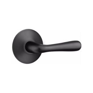 BASEL (BA) PRIVACY (BED/BATH) LEVER WITH 2-3/8" BACKSET AND 1/4" ROUND FACEPLATE AND STRIKEPLATE