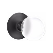 Load image into Gallery viewer, BRISTOL GLASS (BL) PASSAGE (HALL/CLOSET) KNOB WITH 2-3/8&quot; BACKSET AND 1/4&quot; ROUND FACEPLATE AND STRIKEPLATE WITH MODERN ROSETTE
