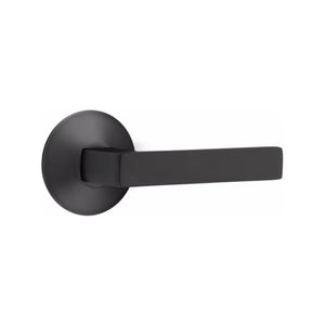 DUMONT (DT) PASSAGE (HALL/CLOSET) LEVER WITH 2-3/8" BACKSET AND 1/4" ROUND FACEPLATE AND STRIKEPLATE