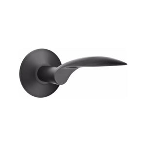MERCURY (MC) PRIVACY (BED/BATH) LEVER WITH 2-3/8" BACKSET AND 1/4" ROUND FACEPLATE AND STRIKEPLATE