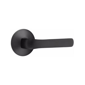 SPENCER (SPN) PASSAGE (HALL/CLOSET) LEVER WITH 2-3/8" BACKSET AND 1/4" ROUND FACEPLATE AND STRIKEPLATE
