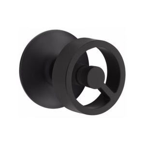 SPOKE (SPK) PRIVACY (BED/BATH) KNOB WITH 2-3/8" BACKSET AND 1/4" ROUND FACEPLATE AND STRIKEPLATE
