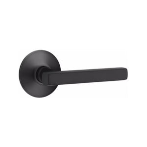 FREESTONE (FRL) PRIVACY (BED/BATH) LEVER WITH 2-3/8" BACKSET AND 1/4" ROUND FACEPLATE AND STRIKEPLATE