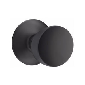 LAURENT (LAU) PASSAGE (HALL/CLOSET) KNOB WITH 2-3/8" BACKSET AND 1/4" ROUND FACEPLATE AND STRIKEPLATE