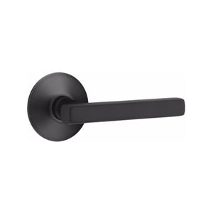 FREESTONE (FRL) PASSAGE (HALL/CLOSET) LEVER WITH 2-3/8" BACKSET AND 1/4" ROUND FACEPLATE AND STRIKEPLATE