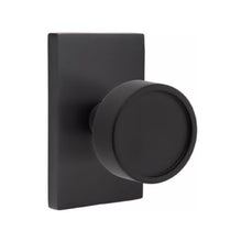 Load image into Gallery viewer, VERVE (VR) PRIVACY (BED/BATH) KNOB WITH 2-3/8&quot; BACKSET AND 1/4&quot; ROUND FACEPLATE AND STRIKEPLATE
