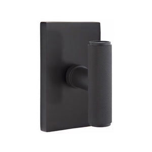 THE ACE KNURLED (ACEKN) PRIVACY (BED/BATH) KNOB WITH 2-3/8" BACKSET AND 1/4" ROUND FACEPLATE AND STRIKEPLATE