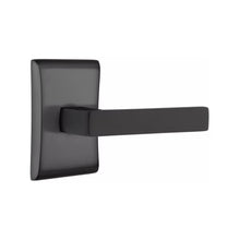 Load image into Gallery viewer, ARES FLAT BLACK (US19) HANDLESET DUMMY [4807] W/ 2-3/8&quot; BACKSET AND 1/4&quot; ROUND FACEPLATE AND STRIKEPLATE W/ INTERIOR LEVER
