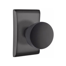 Load image into Gallery viewer, ARES FLAT BLACK (US19) HANDLESET DUMMY [4807] W/ 2-3/8&quot; BACKSET AND 1/4&quot; ROUND FACEPLATE AND STRIKEPLATE W/ INTERIOR KNOB
