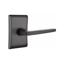 Load image into Gallery viewer, ARES FLAT BLACK (US19) HANDLESET DUMMY [4807] W/ 2-3/8&quot; BACKSET AND 1/4&quot; ROUND FACEPLATE AND STRIKEPLATE W/ INTERIOR LEVER
