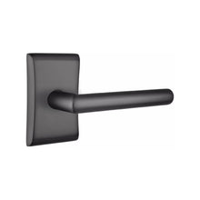 Load image into Gallery viewer, ARES FLAT BLACK (US19) HANDLESET DUMMY [4807] W/ 2-3/8&quot; BACKSET AND 1/4&quot; ROUND FACEPLATE AND STRIKEPLATE W/ INTERIOR LEVER
