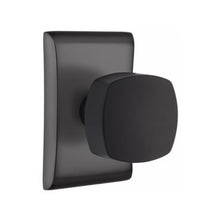 Load image into Gallery viewer, ARES FLAT BLACK (US19) HANDLESET DUMMY [4807] W/ 2-3/8&quot; BACKSET AND 1/4&quot; ROUND FACEPLATE AND STRIKEPLATE W/ INTERIOR KNOB
