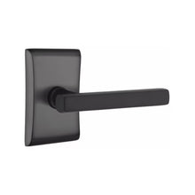 Load image into Gallery viewer, ARES FLAT BLACK (US19) HANDLESET SINGLE-CYLINDER [4817] W/ 2-3/8&quot; BACKSET AND 1/4&quot; ROUND FACEPLATE AND STRIKEPLATE W/ INTERIOR LEVER
