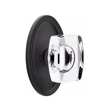Load image into Gallery viewer, WINDSOR GLASS (WS) PASSAGE (HALL/CLOSET) KNOB WITH 2-3/8&quot; BACKSET AND 1/4&quot; ROUND FACEPLATE AND STRIKEPLATE WITH TRADITIONAL ROSETTE
