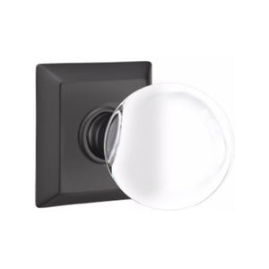 BRISTOL GLASS (BL) DUMMY (PAIR) KNOB WITH TRADITIONAL ROSETTE