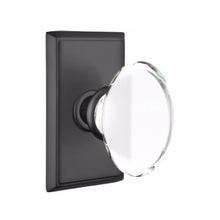 Load image into Gallery viewer, HAMPTON GLASS (HT) PASSAGE (HALL/CLOSET) KNOB WITH 2-3/8&quot; BACKSET AND 1/4&quot; FACEPLATE AND STRIKEPLATE WITH TRADITIONAL ROSETTE
