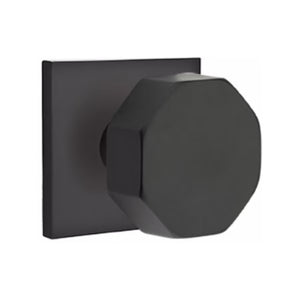 OCTAGON (OCT) PASSAGE (HALL/CLOSET) KNOB WITH 2-3/8" BACKSET AND 1/4" ROUND FACEPLATE AND STRIKEPLATE