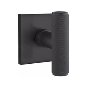 THE ACE KNURLED (ACEKN) PRIVACY (BED/BATH) KNOB WITH 2-3/8" BACKSET AND 1/4" ROUND FACEPLATE AND STRIKEPLATE