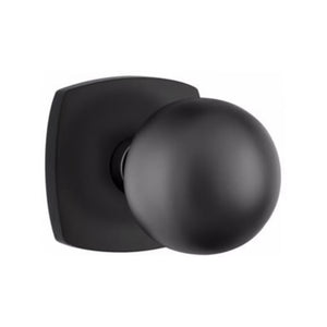 ORB (OR) PRIVACY (BED/BATH) KNOB WITH 2-3/8" BACKSET AND 1/4" ROUND FACEPLATE AND STRIKEPLATE