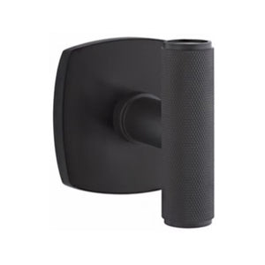 THE ACE KNURLED (ACEKN) PRIVACY (BED/BATH) KNOB WITH 2-3/8" BACKSET AND 1/4" ROUND FACEPLATE AND STRIKEPLATE