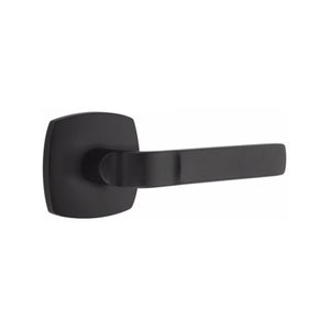 ASTON (AST) PRIVACY (BED/BATH) LEVER WITH 2-3/8" BACKSET AND 1/4" ROUND FACEPLATE AND STRIKEPLATE