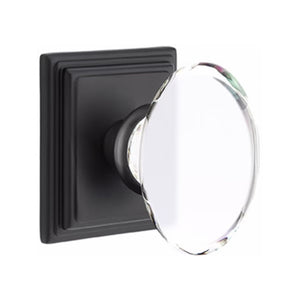 HAMPTON GLASS (HT) DUMMY (PAIR) KNOB WITH TRADITIONAL ROSETTE