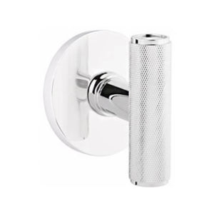 THE ACE KNURLED (ACEKN) PASSAGE (HALL/CLOSET) KNOB WITH 2-3/8" BACKSET AND 1/4" ROUND FACEPLATE AND STRIKEPLATE