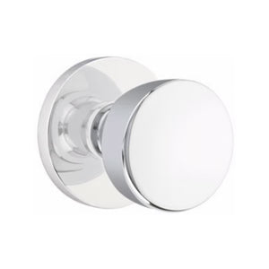 LAURENT (LAU) PRIVACY (BED/BATH) KNOB WITH 2-3/8" BACKSET AND 1/4" ROUND FACEPLATE AND STRIKEPLATE