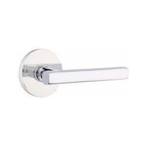 FREESTONE (FRL) PASSAGE (HALL/CLOSET) LEVER WITH 2-3/8" BACKSET AND 1/4" ROUND FACEPLATE AND STRIKEPLATE