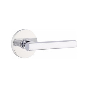 FREESTONE (FRL) PRIVACY (BED/BATH) LEVER WITH 2-3/8" BACKSET AND 1/4" ROUND FACEPLATE AND STRIKEPLATE