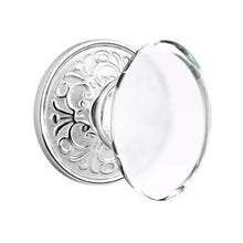 Load image into Gallery viewer, HAMPTON GLASS (HT) DUMMY (PAIR) KNOB WITH TRADITIONAL ROSETTE
