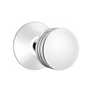 BERN (BN) PASSAGE (HALL/CLOSET) KNOB WITH 2-3/8" BACKSET AND 1/4" ROUND FACEPLATE AND STRIKEPLATE