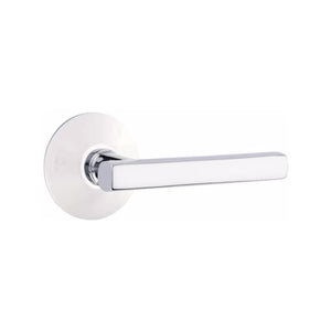 FREESTONE (FRL) PASSAGE (HALL/CLOSET) LEVER WITH 2-3/8" BACKSET AND 1/4" ROUND FACEPLATE AND STRIKEPLATE