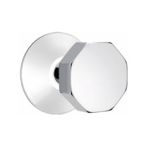 OCTAGON (OCT) PASSAGE (HALL/CLOSET) KNOB WITH 2-3/8" BACKSET AND 1/4" ROUND FACEPLATE AND STRIKEPLATE