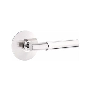 MYLES (MYL) PRIVACY (BED/BATH) LEVER WITH 2-3/8" BACKSET AND 1/4" ROUND FACEPLATE AND STRIKEPLATE