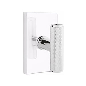 THE ACE KNURLED (ACEKN) PRIVACY (BED/BATH) KNOB WITH 2-3/8" BACKSET AND 1/4" ROUND FACEPLATE AND STRIKEPLATE