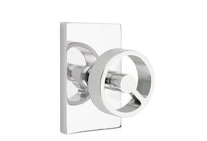SPOKE (SPK) PRIVACY (BED/BATH) KNOB WITH 2-3/8" BACKSET AND 1/4" ROUND FACEPLATE AND STRIKEPLATE