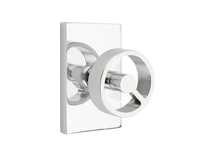 SPOKE (SPK) PASSAGE (HALL/CLOSET) KNOB WITH 2-3/8" BACKSET AND 1/4" ROUND FACEPLATE AND STRIKEPLATE
