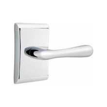 Load image into Gallery viewer, BASEL (BA) PASSAGE (HALL/CLOSET) LEVER WITH 2-3/8&quot; BACKSET AND 1/4&quot; ROUND FACEPLATE AND STRIKEPLATE
