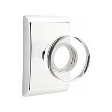 Load image into Gallery viewer, MODERN DISC GLASS (MDC) PASSAGE (HALL/CLOSET) KNOB WITH 2-3/8&quot; BACKSET AND 1/4&quot; ROUND FACEPLATE AND STRIKEPLATE
