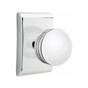 ARES POLISHED CHROME (US26) HANDLESET DUMMY [4807] W/ 2-3/8" BACKSET AND 1/4" ROUND FACEPLATE AND STRIKEPLATE W/ INTERIOR KNOB