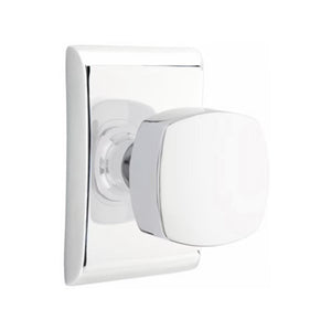 ARES POLISHED CHROME (US26) HANDLESET DUMMY [4807] W/ 2-3/8" BACKSET AND 1/4" ROUND FACEPLATE AND STRIKEPLATE W/ INTERIOR KNOB