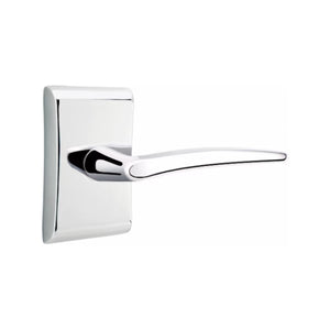 POSEIDON (POS) PASSAGE (HALL/CLOSET) LEVER WITH 2-3/8" BACKSET AND 1/4" ROUND FACEPLATE AND STRIKEPLATE
