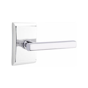 FREESTONE (FRL) PASSAGE (HALL/CLOSET) LEVER WITH 2-3/8" BACKSET AND 1/4" ROUND FACEPLATE AND STRIKEPLATE